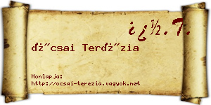 Ócsai Terézia névjegykártya