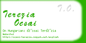 terezia ocsai business card